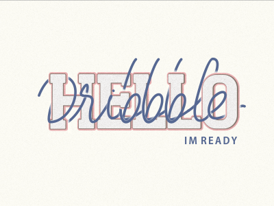 Hello Dribbble :) caligraphy dribbble font handdraw handlettering lettering logotype monoline sans typography