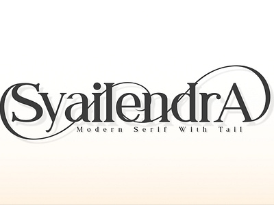 Syailendra - Modern Serif With Tail alternate branding classic decorative design display font khoir lettering ligature logo logotype modern serif simple syailendra symbol tail typography