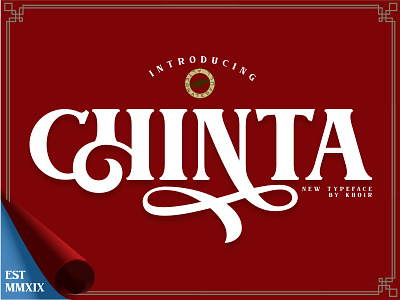 CHINTA alternates branding classic design family font font lettering logo logotype new font new year poster red sans serif serif typeface typography vector vintage font