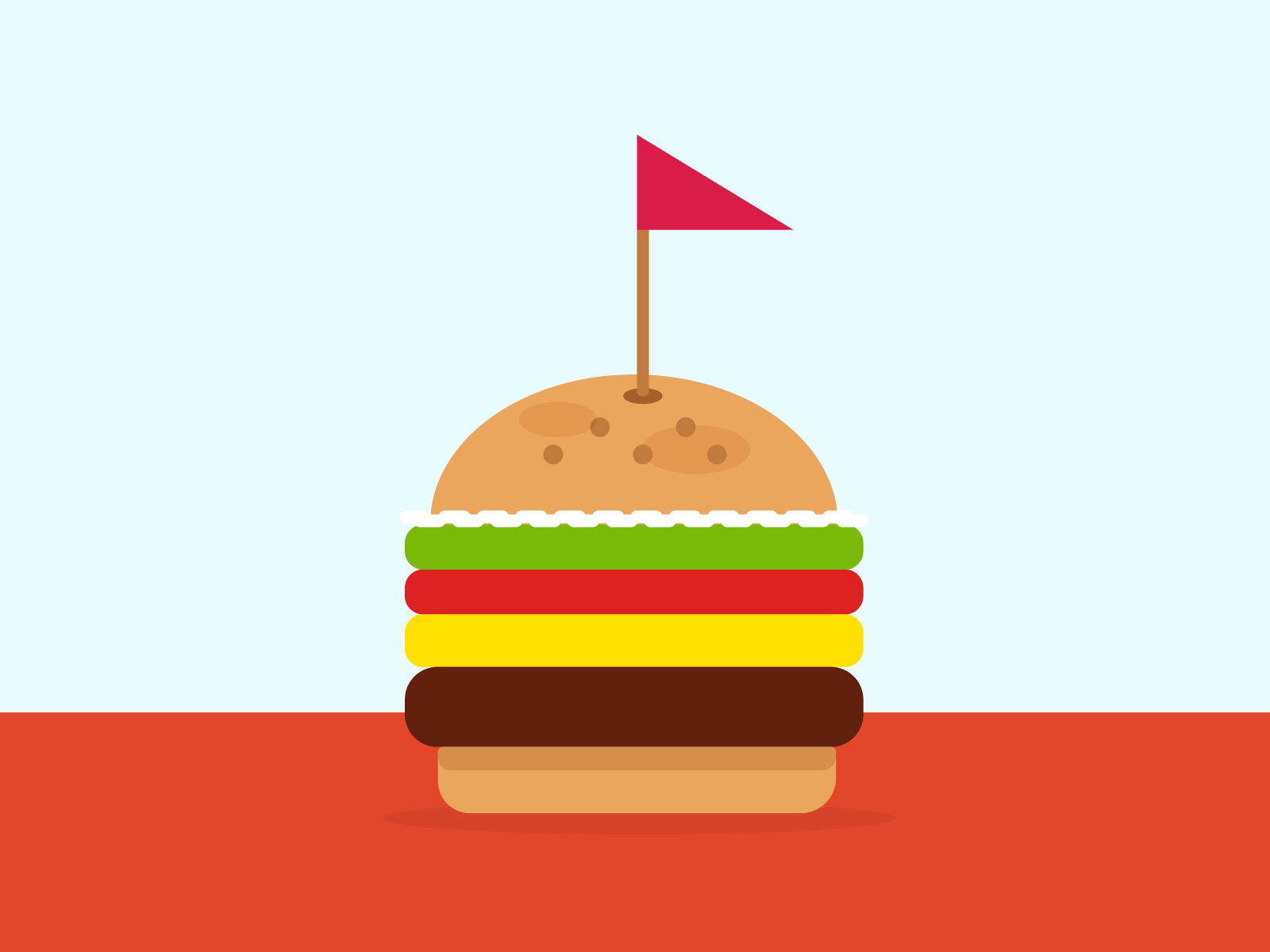 Burger Illustration by Lee on Dribbble