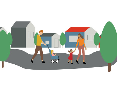 Family Life in the City adobe adobe illustrator illustration vector