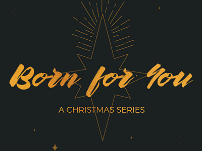 "Born for You" Christmas Series branding design icon logo typography