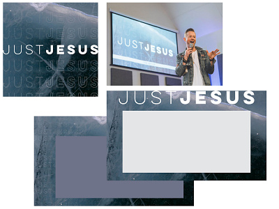 Just Jesus Series Collateral branding design icon layout logo typography web