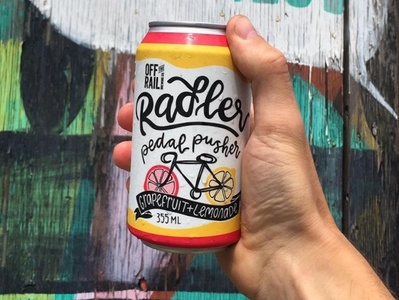 OTR Radler Design handlettering lettering beer branding beer label print design layout illustration logo icon branding design
