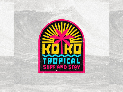 KOKO Tropical badge badge logo badgedesign brandidentity branding branding design coconut illustration logo logodesign surfing vector