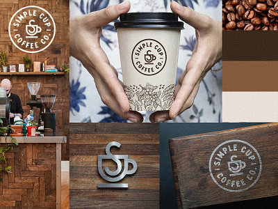 Simple Cup Coffee Co. badge badge logo brandidentity branding branding design design logo logodesign minimal vector