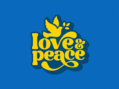 Love And Peace badge logo branding design dove graphic design illustration logo logo designs logodesign love minimal peace vector