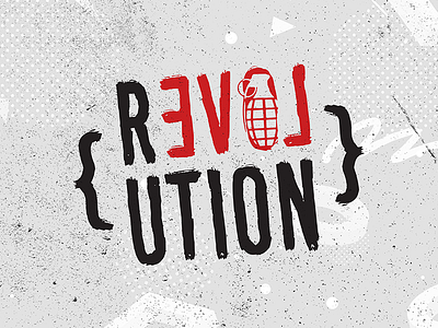 rEVOLution apparel bag design designlife lines logo logofeed love revolution shapes solid stroke