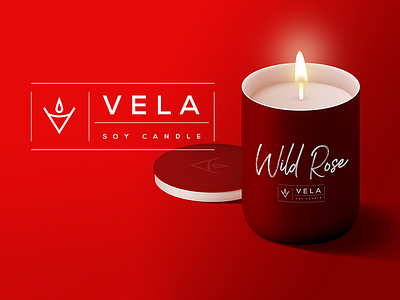 Vela soy candle brand branding candle logo logodesign minimal minimalism packaging