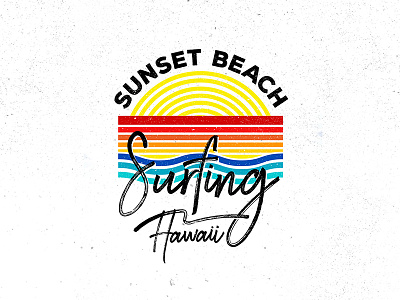Sunset Beach Shirt apparel beach colors design hawaii lines shirt summer sun sunset surfing wave
