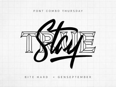 Font Combo 05 combinations combo font font design motivation stay true type type art