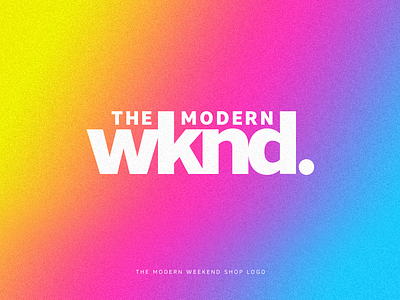 The Modern Weekend logo branding branding design clean clothing brand clothing company clothing label color flat logo logo design logotype minimal minimalist logo modern logo modern logo design