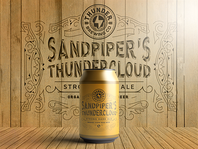 Thunder Brewing Beer Label beer beer bottle beer branding canned design label design label mockup label packaging package packagedesign