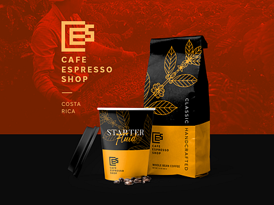 Cafe Espresso Branding branding branding design coffee coffee bag coffee cup mockup coffeeshop espresso packagedesign packagingdesign