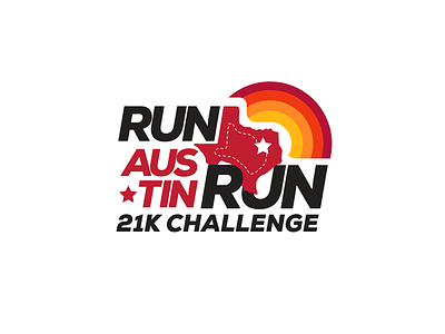 Austin Run 21k logo austin austin run logo logodesign retro run running