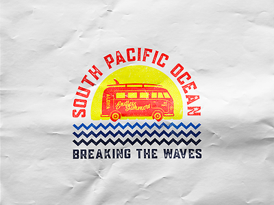 Endless Summers badge badge design badge logo badgedesign shaka surf surf art van life vector wave waves