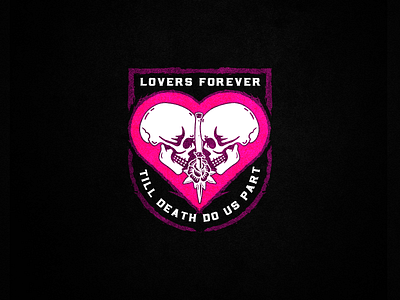 Lover Forever badge badge design badge logo badgedesign dager heart heart logo lover lovers skull