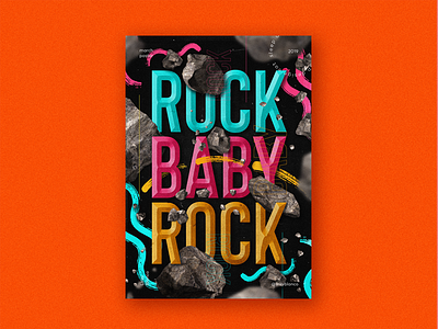 Rock Baby Rock poster abstract colors design graphic graphic design illustration poster poster art poster collection vector