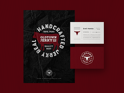 Oldtown Beef Jerky Co. Branding badge badge logo badgedesign brand branding branding and identity branding concept branding design illustration logo logodesign poster typography