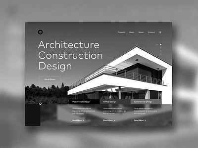 Architecture website concept architectural house design minimal modern ui ui ux design uiux uiux design web web design webdesign website