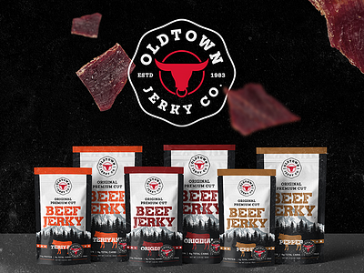 Oldtown Package badge badge design badge logo badgedesign beef jerky brand brandidentity branding branding design design illustration logo logodesign minimal packagedesign packaging type typography vector