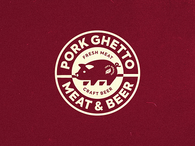 Pork Ghetto Logo badge badge design badge logo badgedesign brand brandidentity branding branding design clean design logo logodesign minimal pork restaurant type typography vector