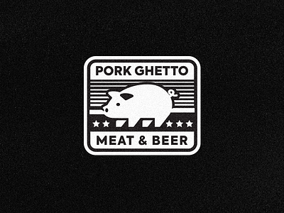 Pork Ghetto 3rd logo concept apparel badge badge design badge logo badgedesign brand brandidentity branding branding design clean design illustration logo logodesign minimal patch design pork type typography vector