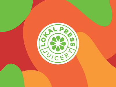 Lokal Press Juicery badge badge logo badgedesign brand brandidentity branding branding design clean color design illustration juice logo logodesign minimal organic packagedesign typography vector