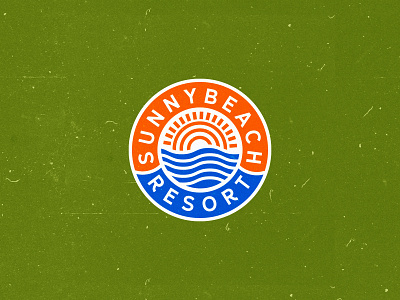 Logo concept for sunny beach resort