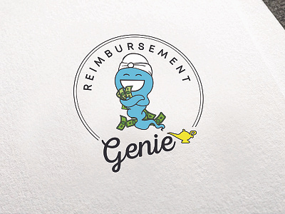 LOGO DESIGN - REIMBURSEMENT GENIE genie illustration logo design