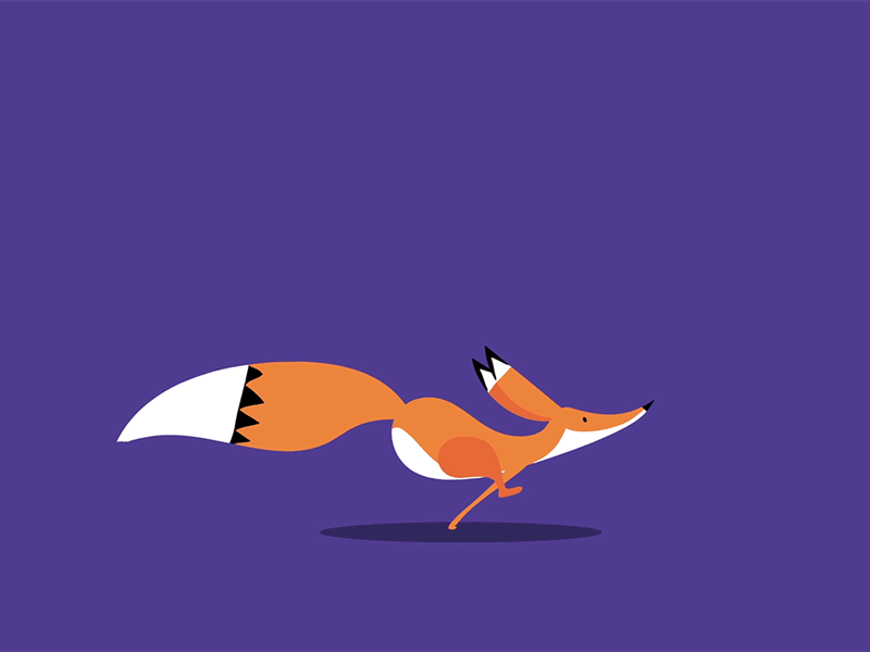 Run Fox, RUN! 2d animation cel cute fox loop run runcycle