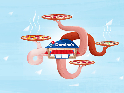 Pizza! concept concept art dominos photoshop pizza styleframe
