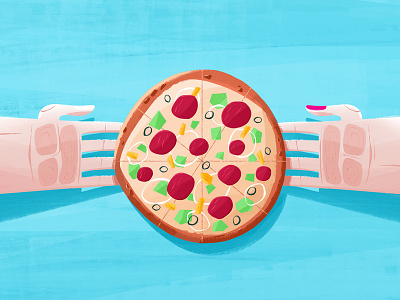 Eat pizza like no one is watching! concept concept art dominos photoshop pizza share styleframe