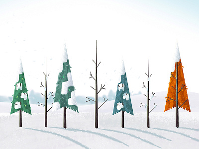 "The lungs of our planet" animation concept concept art illustration photoshop snow styleframe tree winter