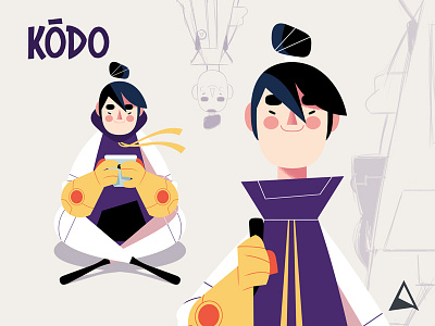 Animagic Crew - Kōdo animation character design code concept crew illustration japan kodo photoshop sketch team