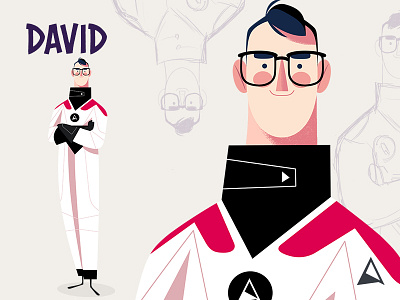 Animagic Crew - David animation cap captain character design concept crew sketch space team time
