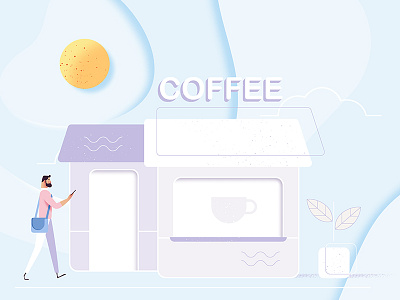 Coffeeeee! animation character coffee coffee shop concept art illustration morning photoshop