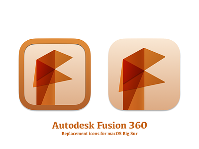 Autodesk Fusion 360 Replacement Icons (Big Sur) autodesk fusion360 icon macos macos big sur sketchapp