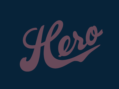 Hero custom lettering logo type