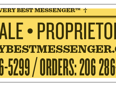 Very Best Messenger™ Business Card card knockout sentinel