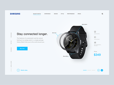 Samsung Galaxy Watch branding design graphic design icon illustration logo samsung typography ui ux vector watch web website
