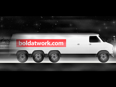 Boldatwork.com boldatwork illustration night speed van