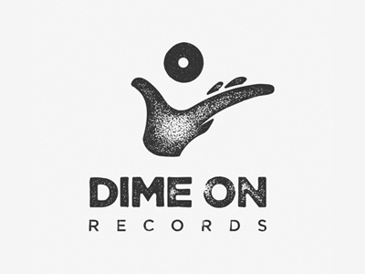 Dime On Records classic logo music record vintage