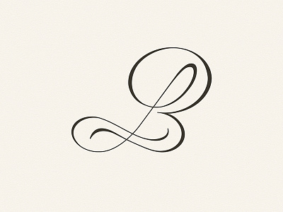 LB Monogram calligraphy lettering monogram