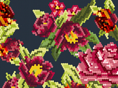 "Ave Cesaria" pattern close up boldatwork flower mosaert pattern stromae