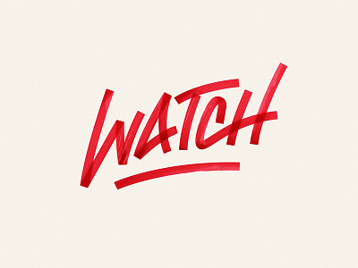 Watch handtype marker typography watch