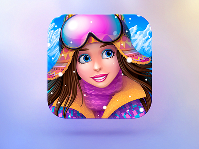 iOS Icon appicon dress up game girl icon illustrator ios vector
