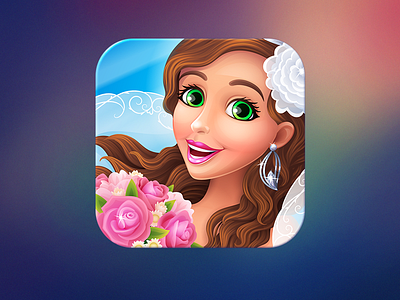 iOS Icon appicon dress up game girl icon illustrator ios vector