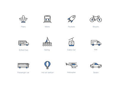 交通工具 icon icons ui ux 设计