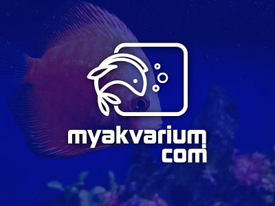 Myakvarium.Com akvarium aquarium art design fish icon logo